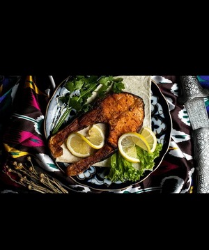 Семга на мангале